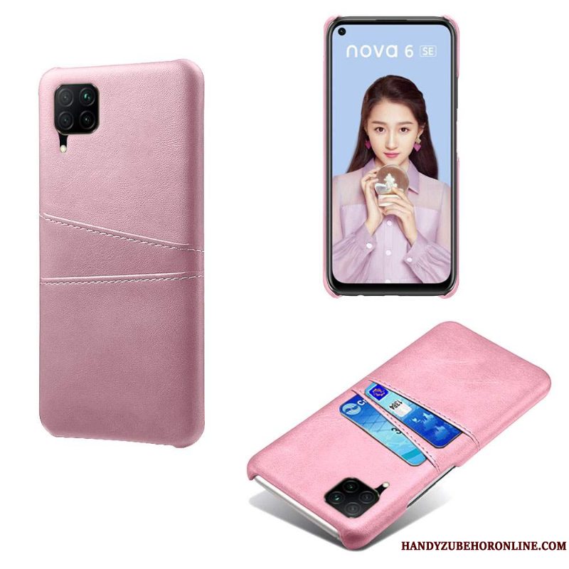 Etui Huawei P40 Lite Læder Grøn Hård, Cover Huawei P40 Lite Kreativ Telefontynd