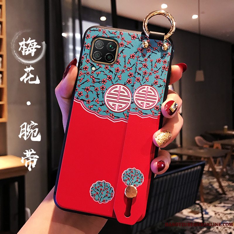 Etui Huawei P40 Lite Silikone Telefonnubuck, Cover Huawei P40 Lite Tasker Anti-fald Palads