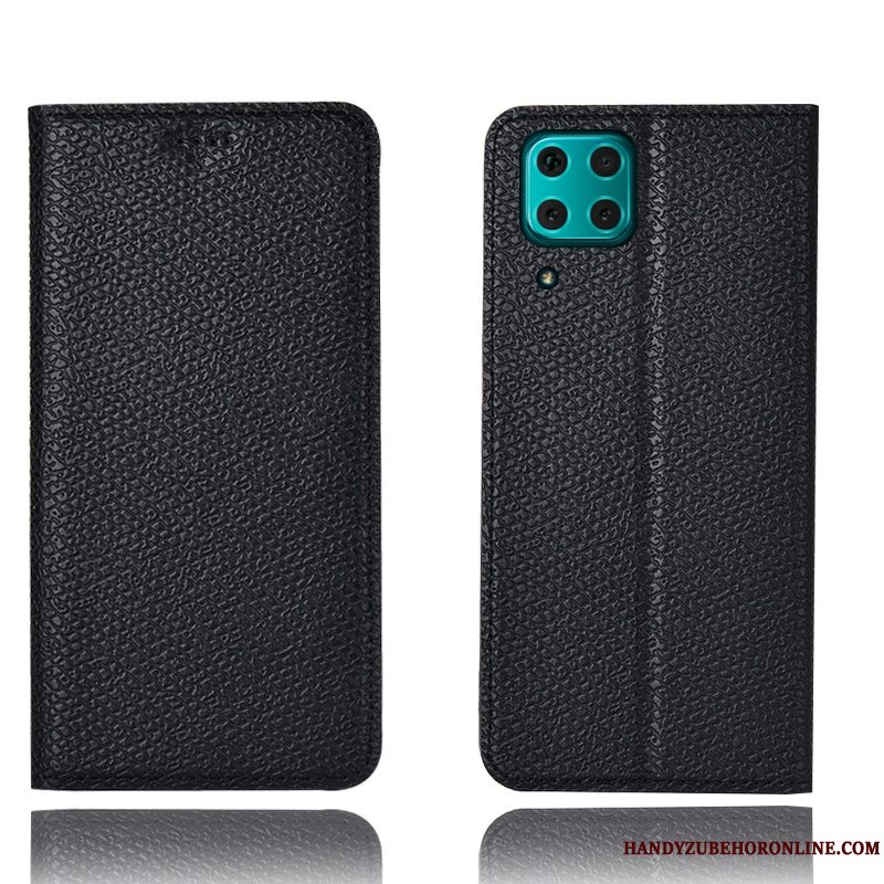 Etui Huawei P40 Lite Tasker Anti-fald Telefon, Cover Huawei P40 Lite Folio Mesh Mønster