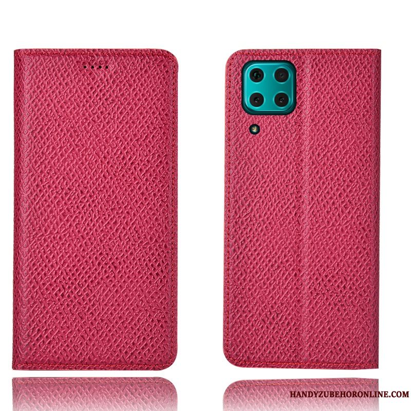 Etui Huawei P40 Lite Tasker Anti-fald Telefon, Cover Huawei P40 Lite Folio Mesh Mønster