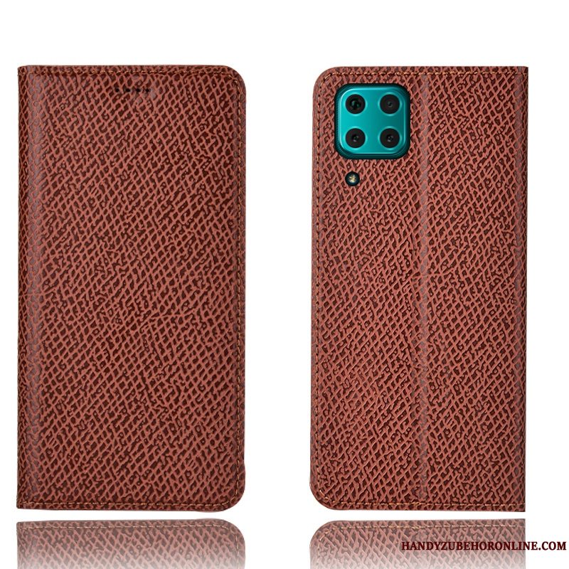 Etui Huawei P40 Lite Tasker Anti-fald Telefon, Cover Huawei P40 Lite Folio Mesh Mønster