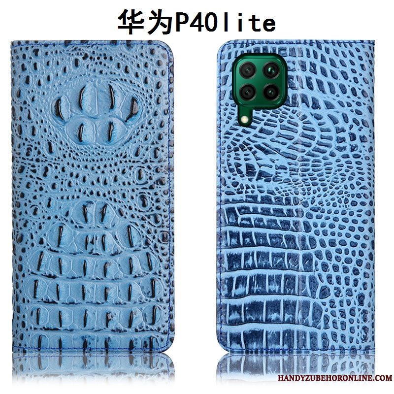 Etui Huawei P40 Lite Tasker Blå Telefon, Cover Huawei P40 Lite Folio
