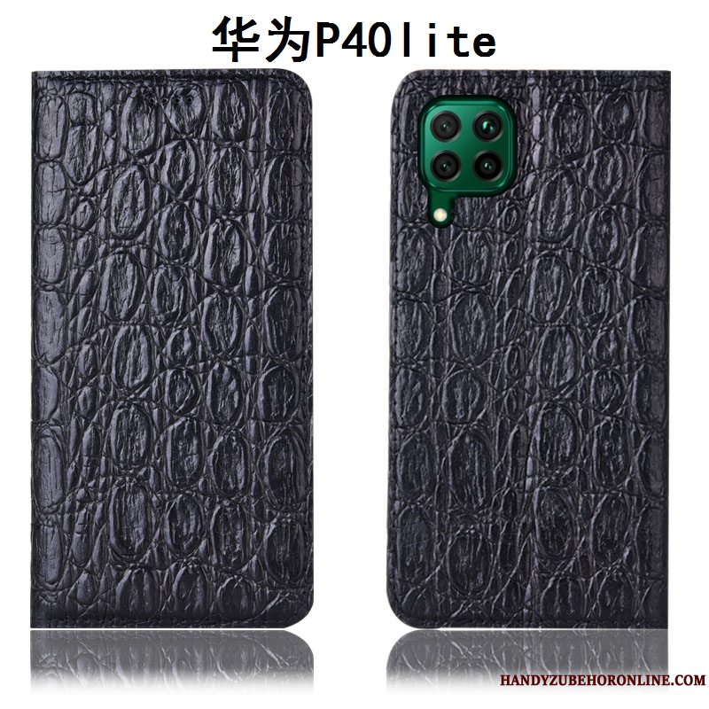 Etui Huawei P40 Lite Tasker Telefonrød, Cover Huawei P40 Lite Læder Anti-fald