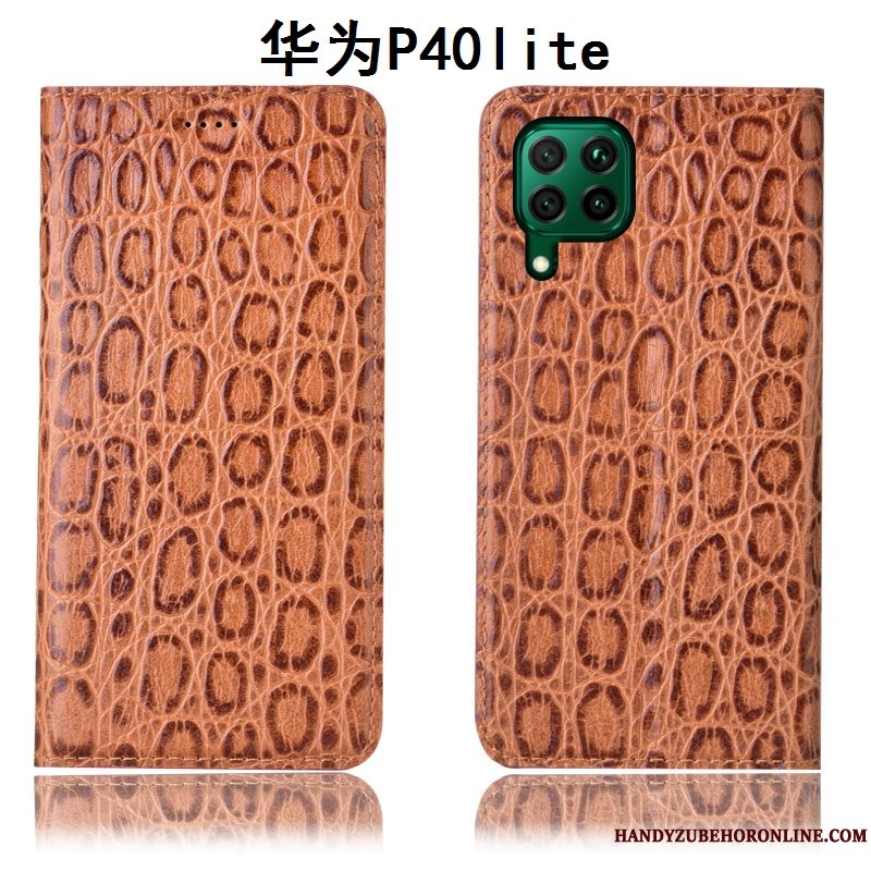 Etui Huawei P40 Lite Tasker Telefonrød, Cover Huawei P40 Lite Læder Anti-fald