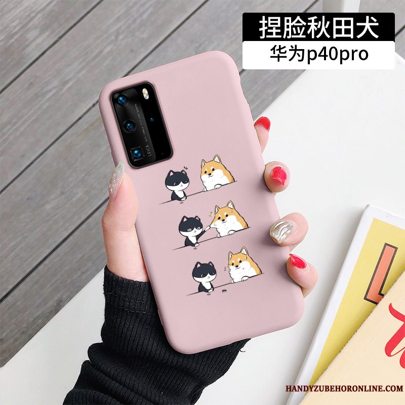 Etui Huawei P40 Pro Cartoon Grøn Hund, Cover Huawei P40 Pro Silikone Telefontrend