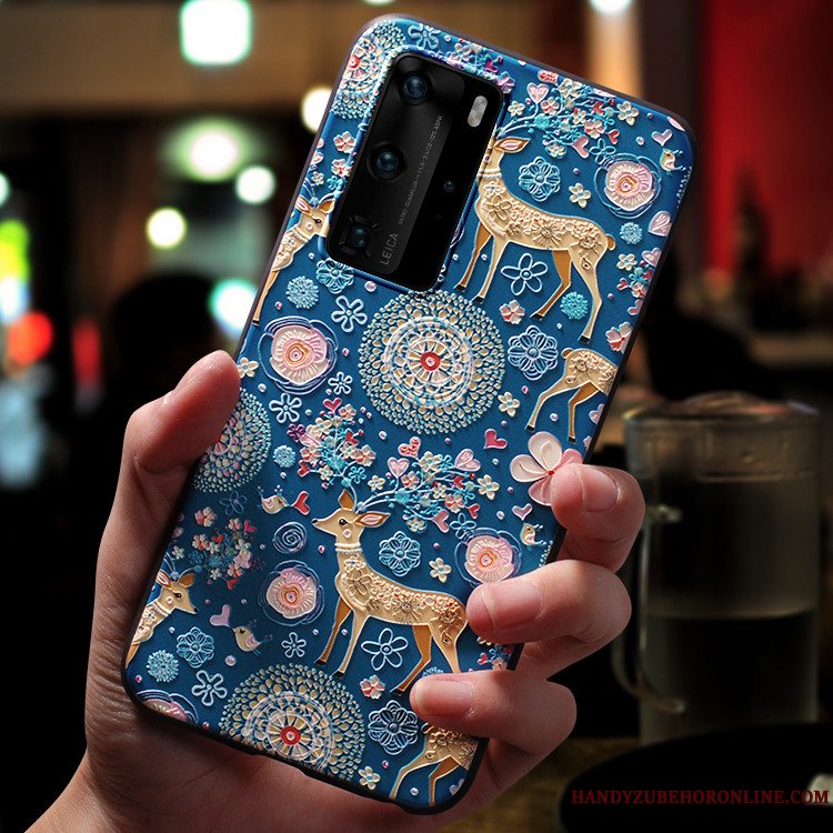 Etui Huawei P40 Pro Farve Af Personlighed Anti-fald, Cover Huawei P40 Pro Tasker Telefonsmuk
