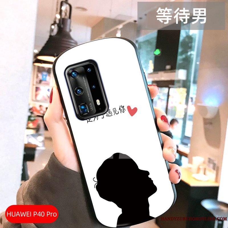 Etui Huawei P40 Pro Kreativ Hård Cirkel, Cover Huawei P40 Pro Tasker Elskeren Vind