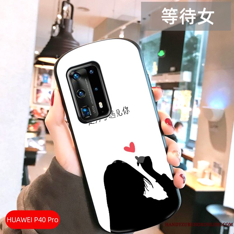 Etui Huawei P40 Pro Kreativ Hård Cirkel, Cover Huawei P40 Pro Tasker Elskeren Vind