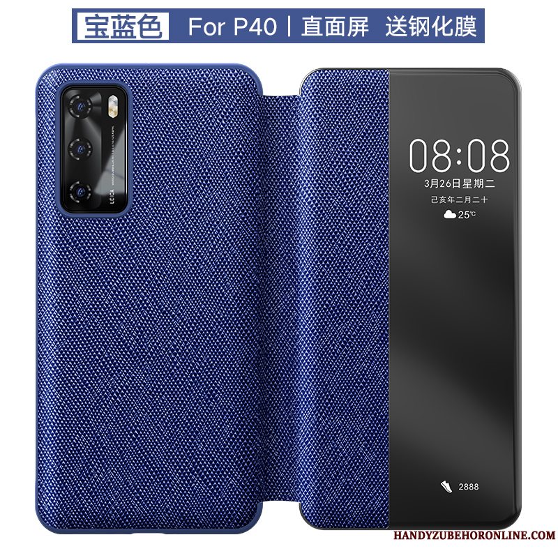 Etui Huawei P40 Pro Læder High End Anti-fald, Cover Huawei P40 Pro Beskyttelse Business Telefon