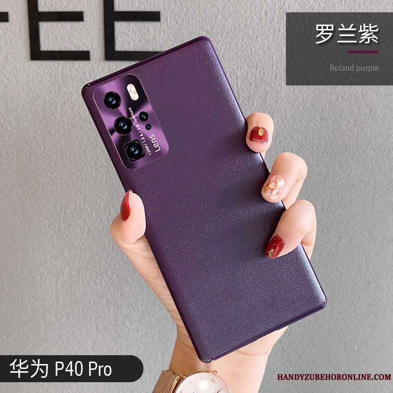 Etui Huawei P40 Pro Læder Ramme Ny, Cover Huawei P40 Pro Tasker Tynd Telefon