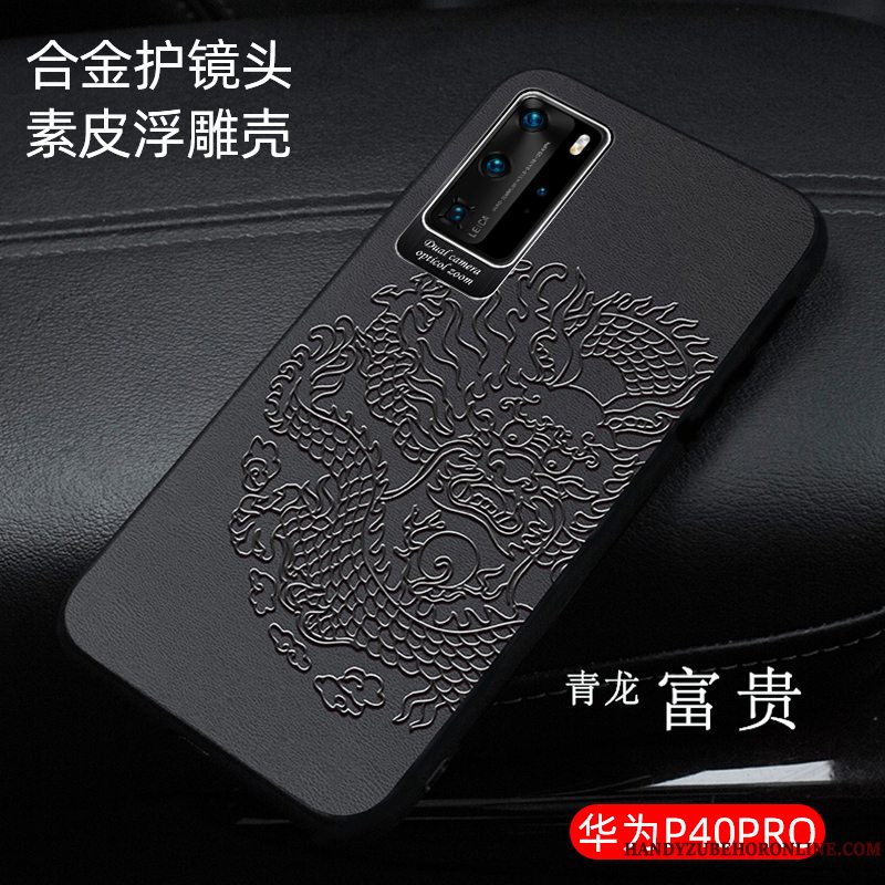 Etui Huawei P40 Pro Læder Trendy Tynd, Cover Huawei P40 Pro Beskyttelse Kinesisk Stil Telefon