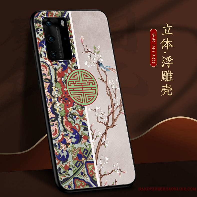 Etui Huawei P40 Pro Silikone Tynd Vind, Cover Huawei P40 Pro Tasker Ny Af Personlighed