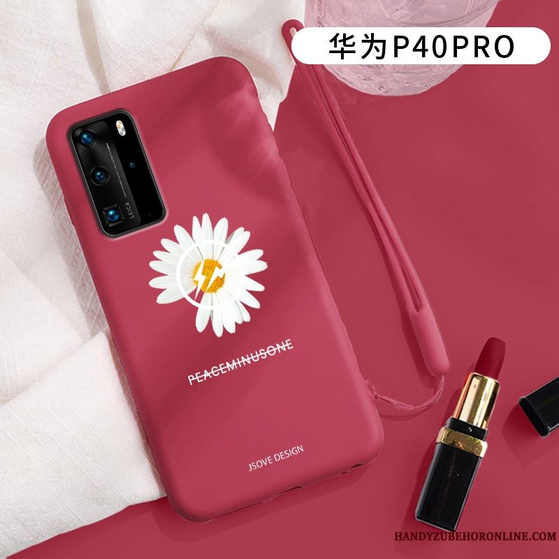 Etui Huawei P40 Pro Tasker Grøn Lille Sektion, Cover Huawei P40 Pro Beskyttelse Tusindfryd Anti-fald