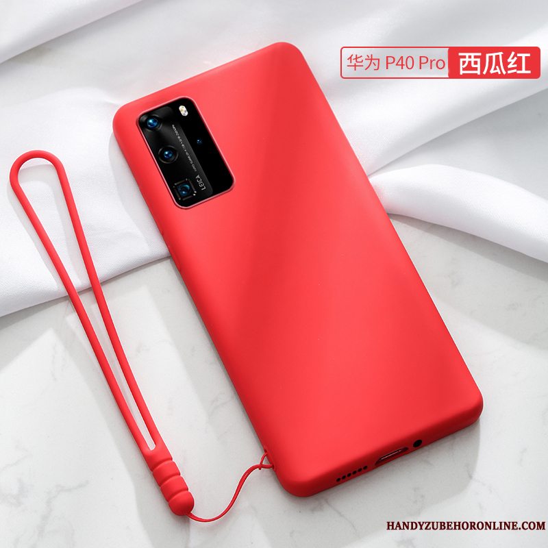 Etui Huawei P40 Pro Tasker Rød Tynd, Cover Huawei P40 Pro Beskyttelse Anti-fald Ny