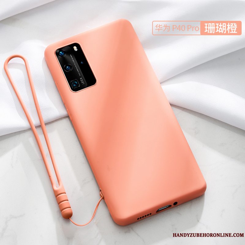 Etui Huawei P40 Pro Tasker Rød Tynd, Cover Huawei P40 Pro Beskyttelse Anti-fald Ny