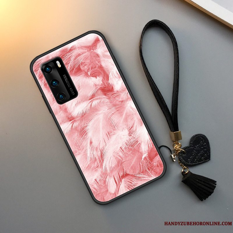 Etui Huawei P40 Silikone Fjer Lille Sektion, Cover Huawei P40 Tasker Telefontrend