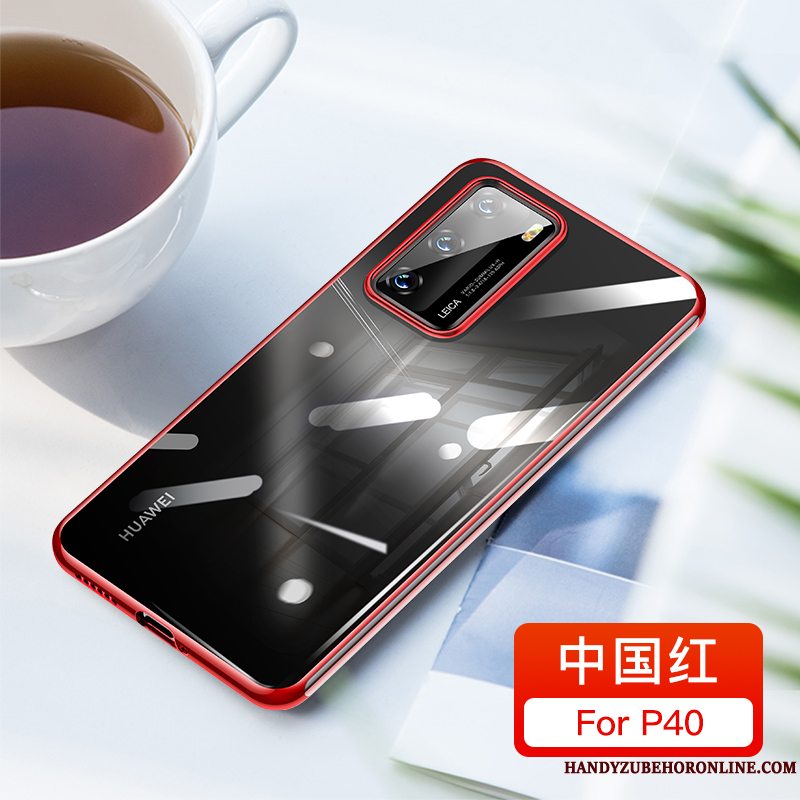 Etui Huawei P40 Silikone Net Red Trendy, Cover Huawei P40 Beskyttelse Gennemsigtig Ny