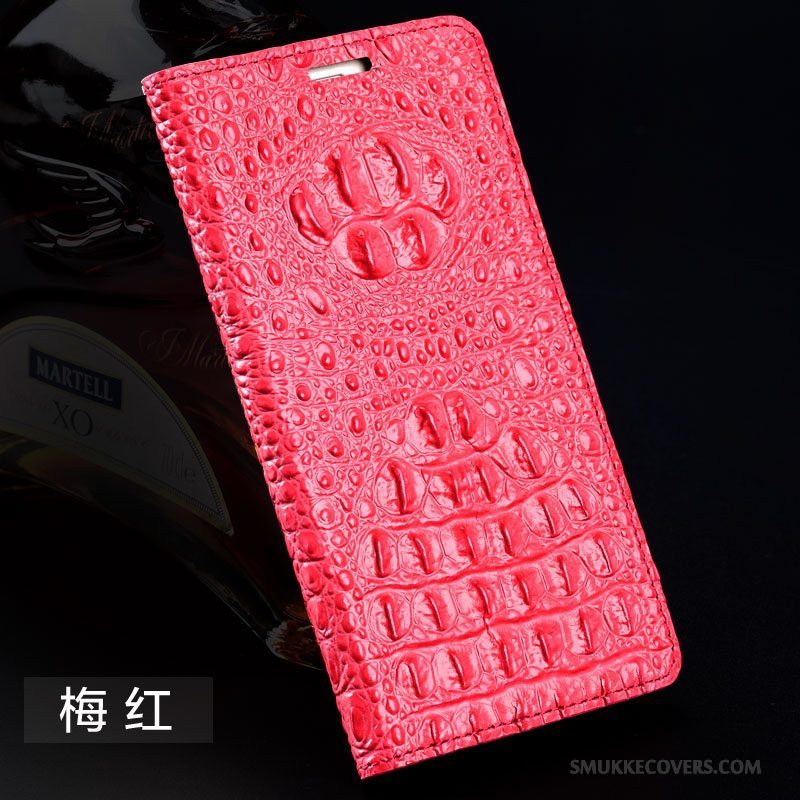 Etui Huawei P8 Folio Høj Anti-fald, Cover Huawei P8 Læder Rød Telefon
