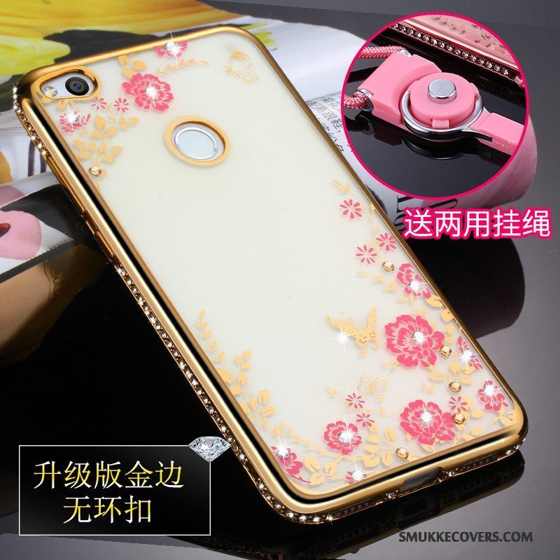 Etui Huawei P8 Lite 2017 Blød Anti-fald Guld, Cover Huawei P8 Lite 2017 Tasker Telefonhængende Ornamenter
