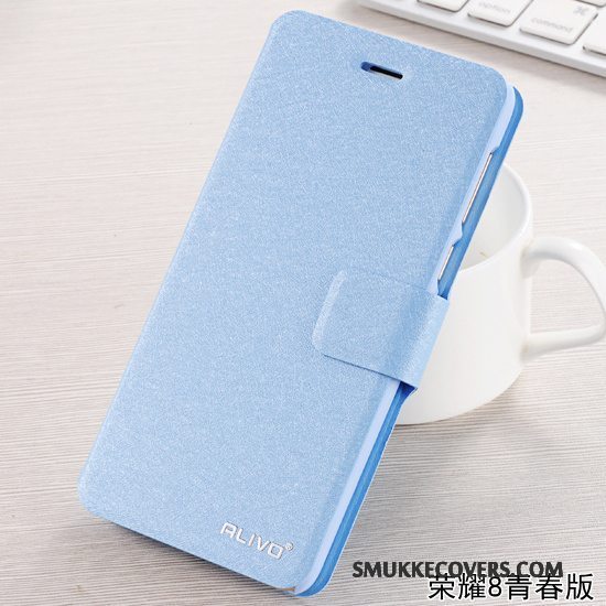 Etui Huawei P8 Lite 2017 Læder Ungdom Rød, Cover Huawei P8 Lite 2017 Folio Telefon