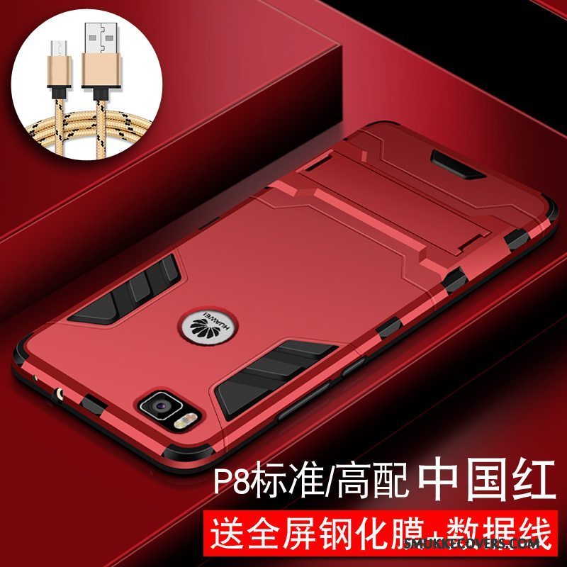 Etui Huawei P8 Lite Beskyttelse Høj Nubuck, Cover Huawei P8 Lite Guld Anti-fald