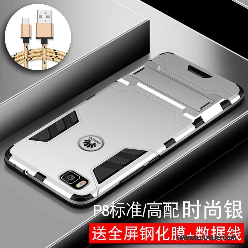 Etui Huawei P8 Lite Beskyttelse Høj Nubuck, Cover Huawei P8 Lite Guld Anti-fald