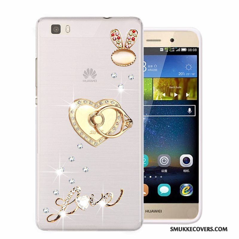 Etui Huawei P8 Lite Blød Ungdom Telefon, Cover Huawei P8 Lite Strass Lyserød