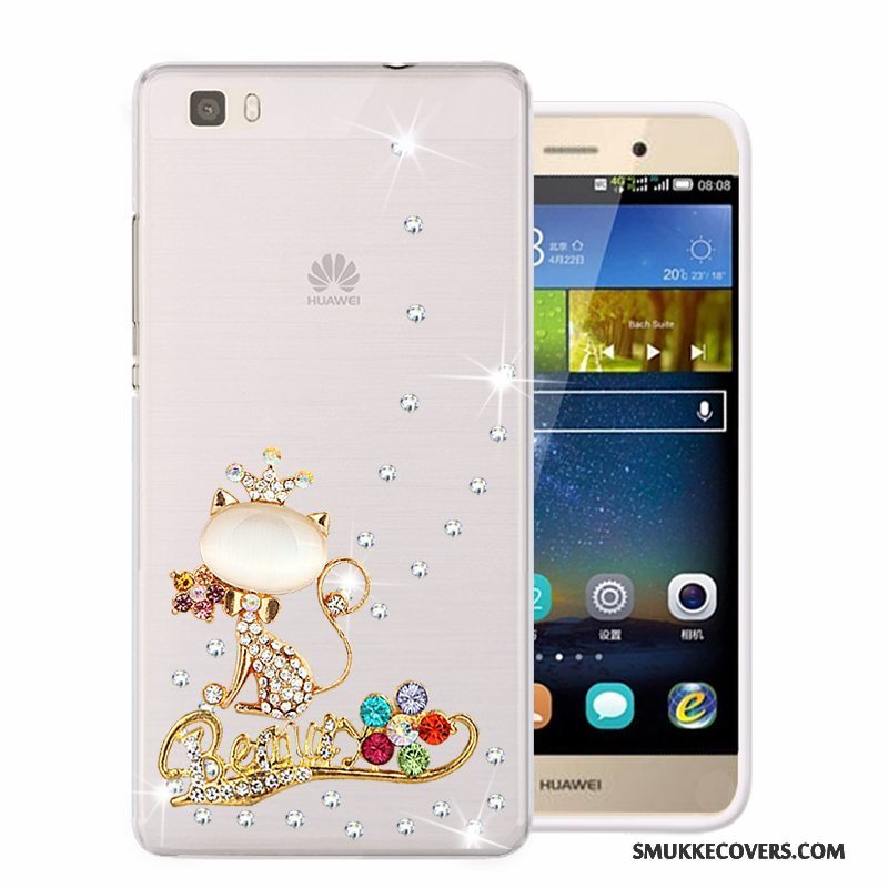 Etui Huawei P8 Lite Blød Ungdom Telefon, Cover Huawei P8 Lite Strass Lyserød