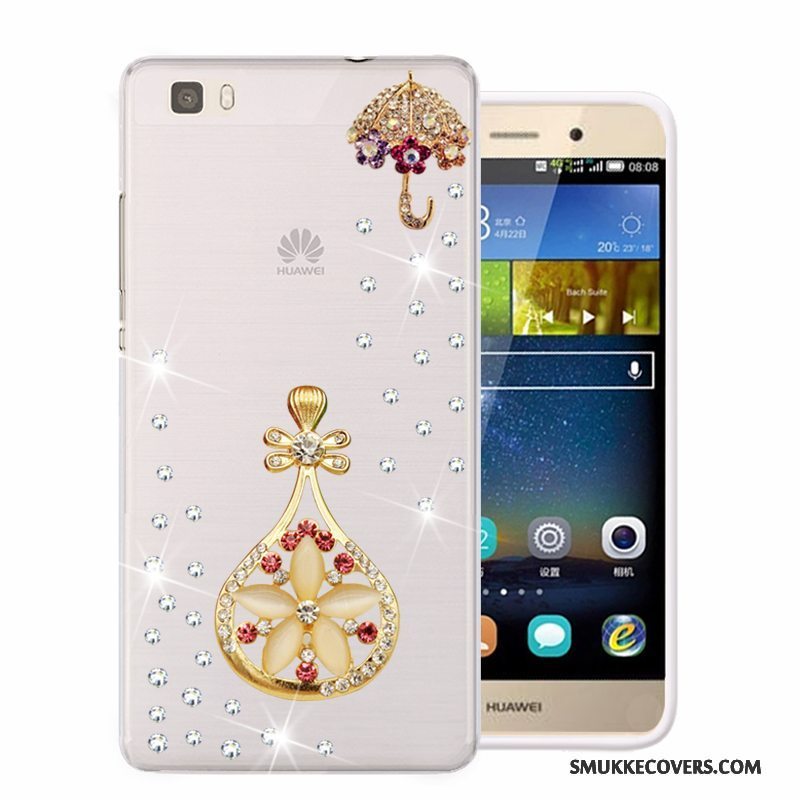 Etui Huawei P8 Lite Blød Ungdom Telefon, Cover Huawei P8 Lite Strass Lyserød