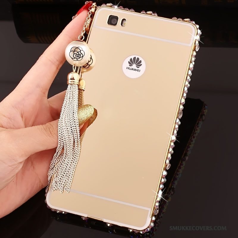 Etui Huawei P8 Lite Metal Ramme Bagdæksel, Cover Huawei P8 Lite Mini Lyserød