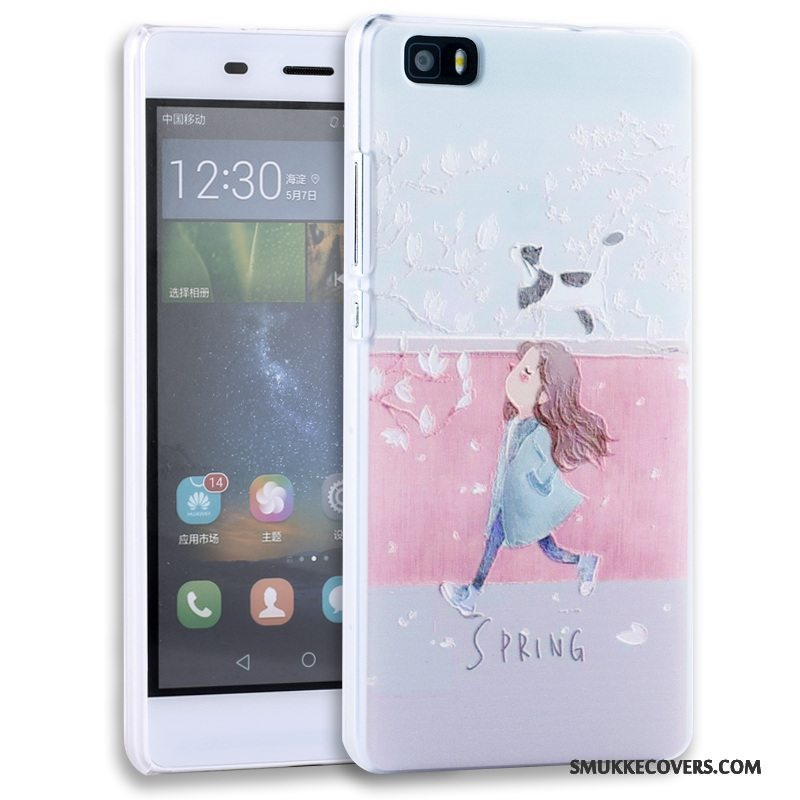 Etui Huawei P8 Lite Relief Telefonungdom, Cover Huawei P8 Lite Beskyttelse Lilla