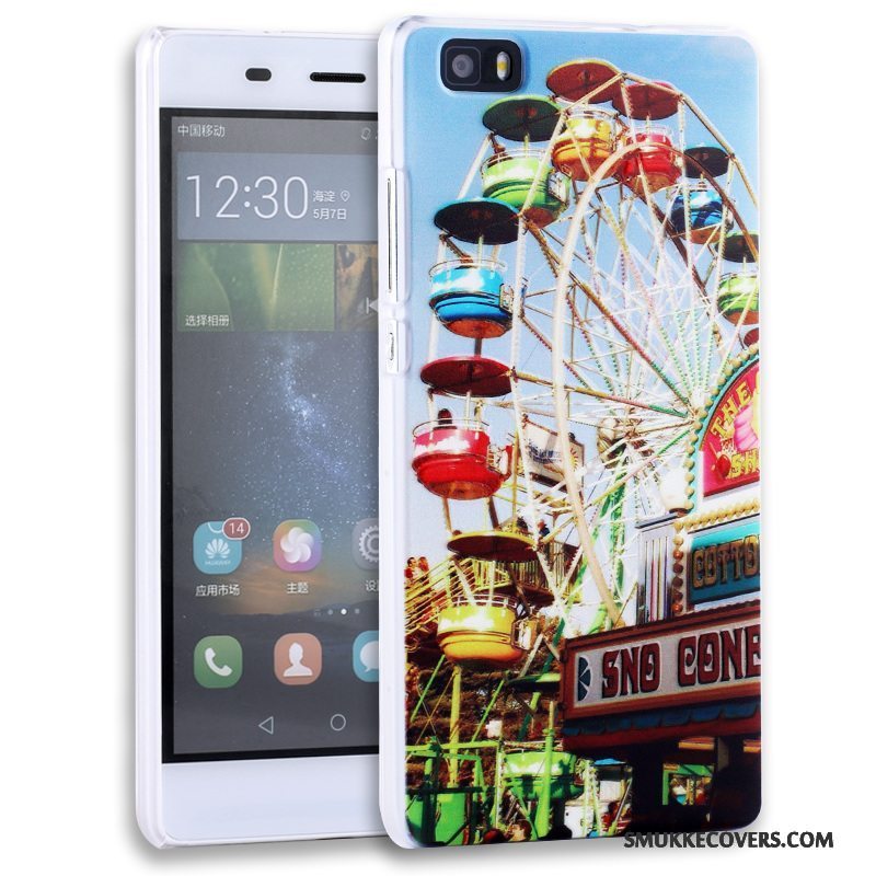 Etui Huawei P8 Lite Relief Telefonungdom, Cover Huawei P8 Lite Beskyttelse Lilla