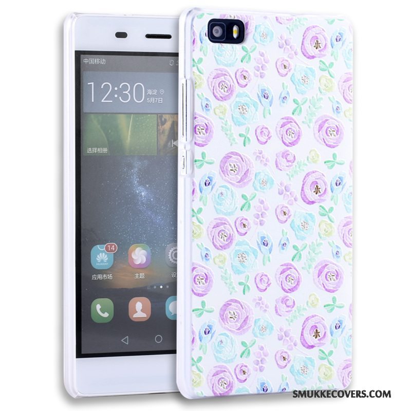 Etui Huawei P8 Lite Relief Telefonungdom, Cover Huawei P8 Lite Beskyttelse Lilla