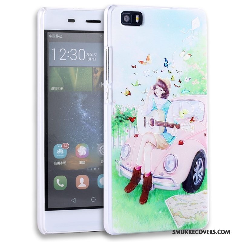 Etui Huawei P8 Lite Relief Telefonungdom, Cover Huawei P8 Lite Beskyttelse Lilla