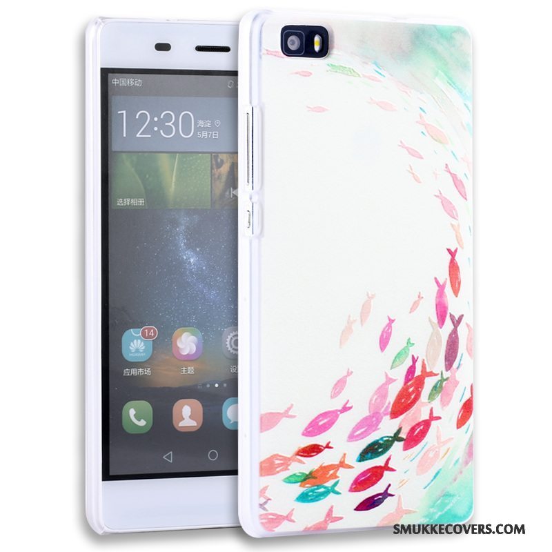 Etui Huawei P8 Lite Relief Telefonungdom, Cover Huawei P8 Lite Beskyttelse Lilla