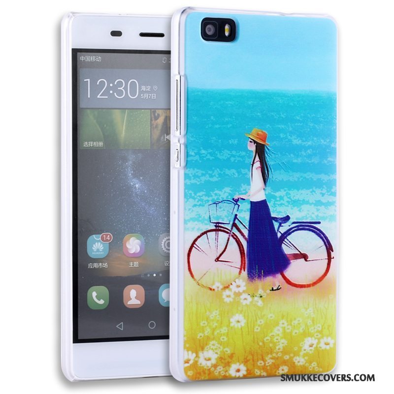 Etui Huawei P8 Lite Relief Telefonungdom, Cover Huawei P8 Lite Beskyttelse Lilla