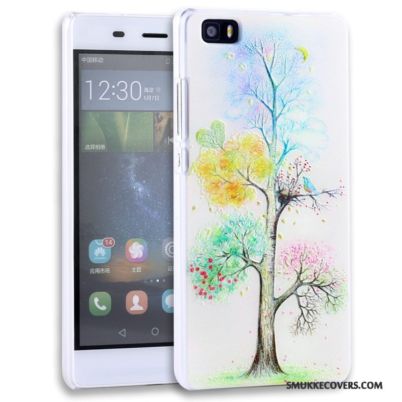 Etui Huawei P8 Lite Relief Telefonungdom, Cover Huawei P8 Lite Beskyttelse Lilla