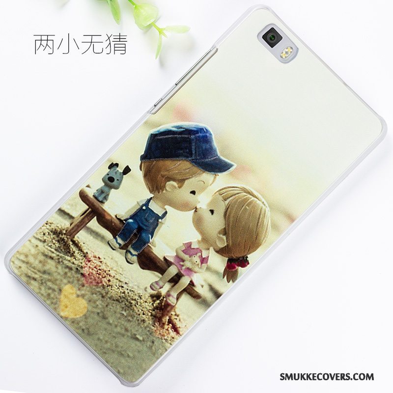 Etui Huawei P8 Lite Relief Ungdom Grøn, Cover Huawei P8 Lite Malet Telefon