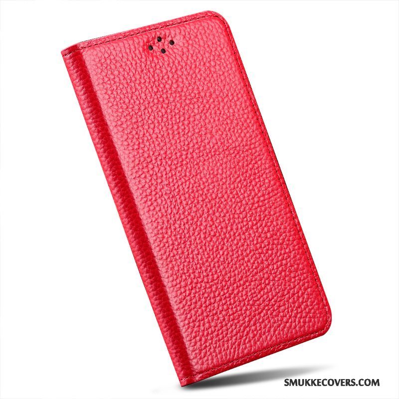 Etui Huawei P8 Lite Silikone Simple Rød, Cover Huawei P8 Lite Læder Anti-fald Telefon