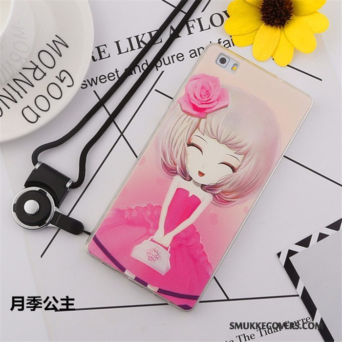 Etui Huawei P8 Lite Silikone Ungdom Lilla, Cover Huawei P8 Lite Blød Telefonhængende Ornamenter
