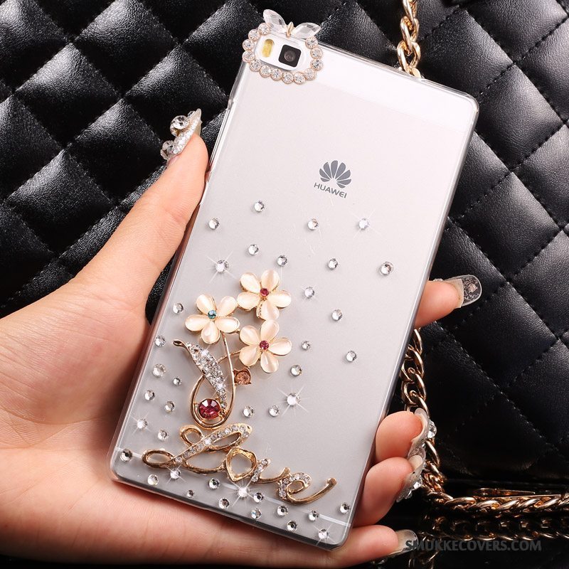 Etui Huawei P8 Lite Strass Telefonungdom, Cover Huawei P8 Lite Beskyttelse Hård Guld