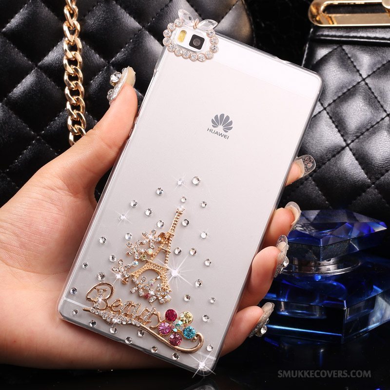 Etui Huawei P8 Lite Strass Telefonungdom, Cover Huawei P8 Lite Beskyttelse Hård Guld