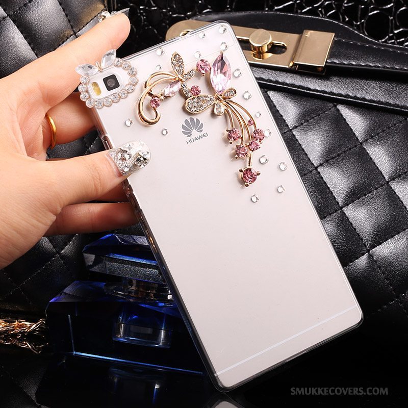 Etui Huawei P8 Lite Strass Telefonungdom, Cover Huawei P8 Lite Beskyttelse Hård Guld