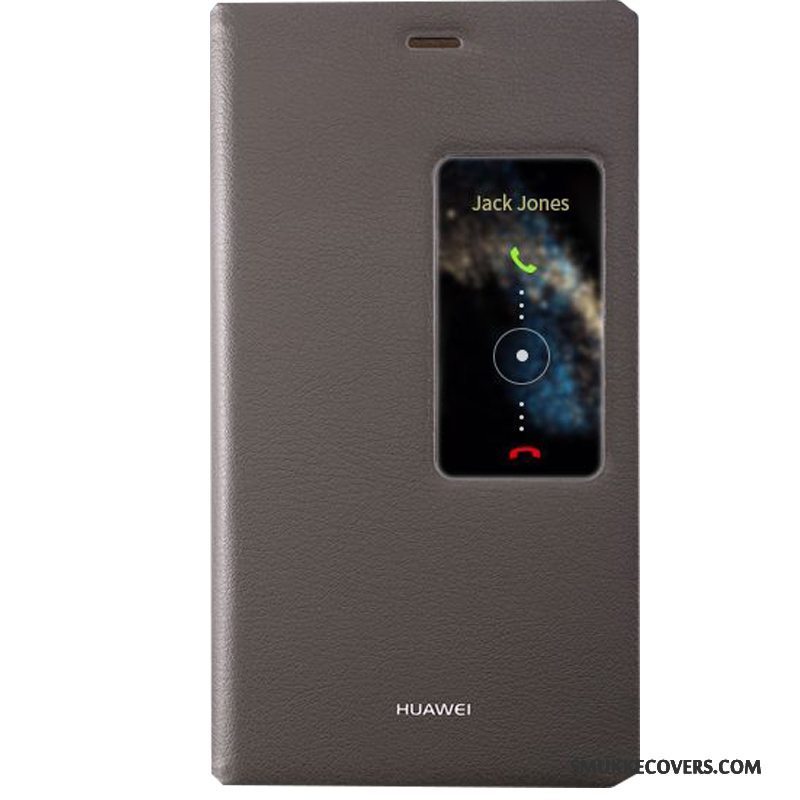 Etui Huawei P8 Læder Autentiske Telefon, Cover Huawei P8 Folio Rød Høj