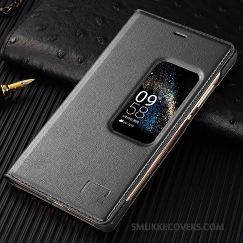 Etui Huawei P8 Læder Høj Telefon, Cover Huawei P8 Beskyttelse Guld