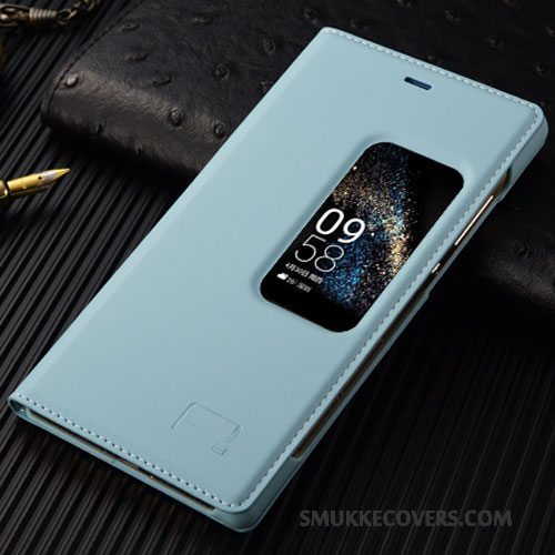Etui Huawei P8 Læder Høj Telefon, Cover Huawei P8 Beskyttelse Guld