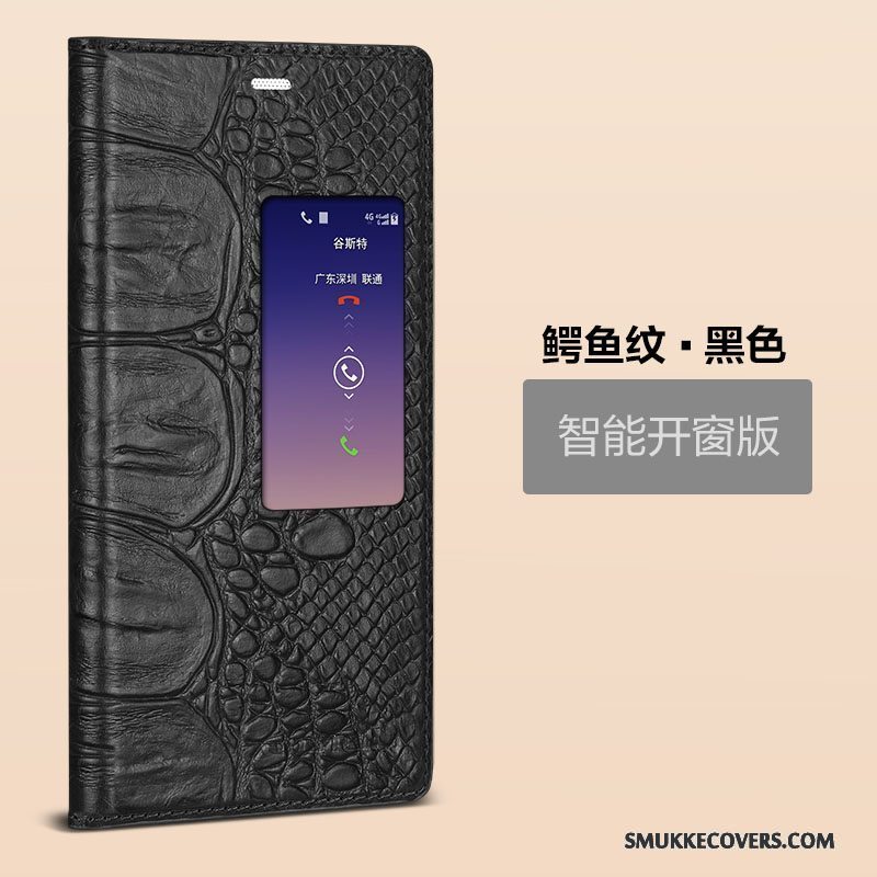 Etui Huawei P8 Læder Til Vinrød, Cover Huawei P8 Beskyttelse Anti-fald Vækstdvale