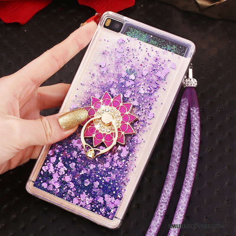 Etui Huawei P8 Strass Telefonblå, Cover Huawei P8 Beskyttelse Hængende Ornamenter Høj