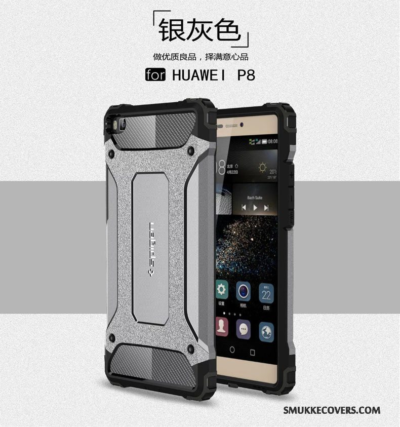 Etui Huawei P8 Tasker Gasbag Telefon, Cover Huawei P8 Silikone Rød Anti-fald