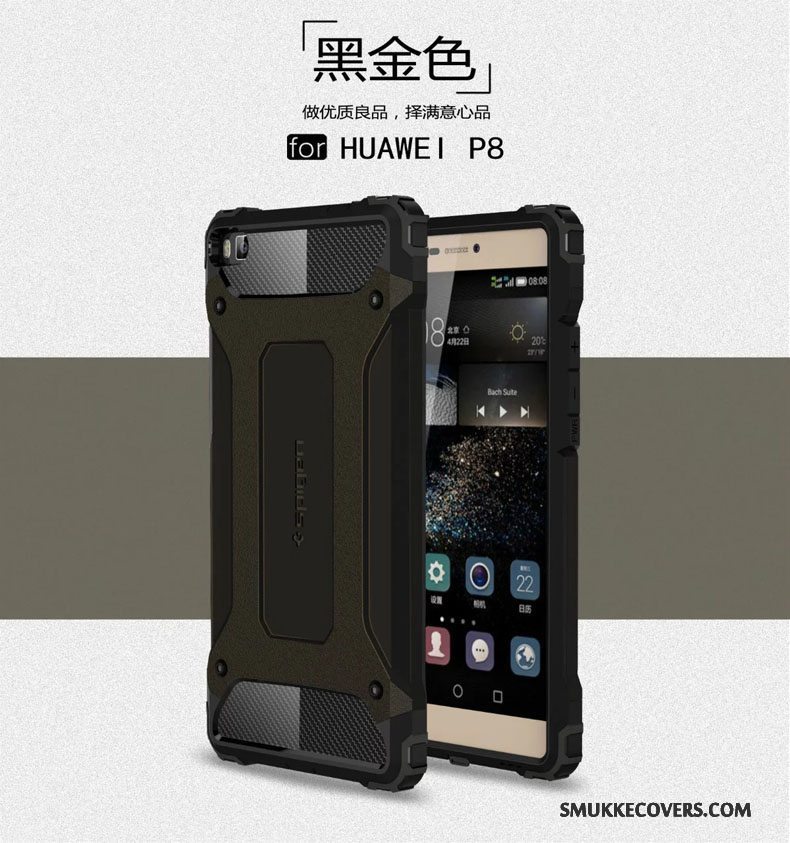 Etui Huawei P8 Tasker Gasbag Telefon, Cover Huawei P8 Silikone Rød Anti-fald